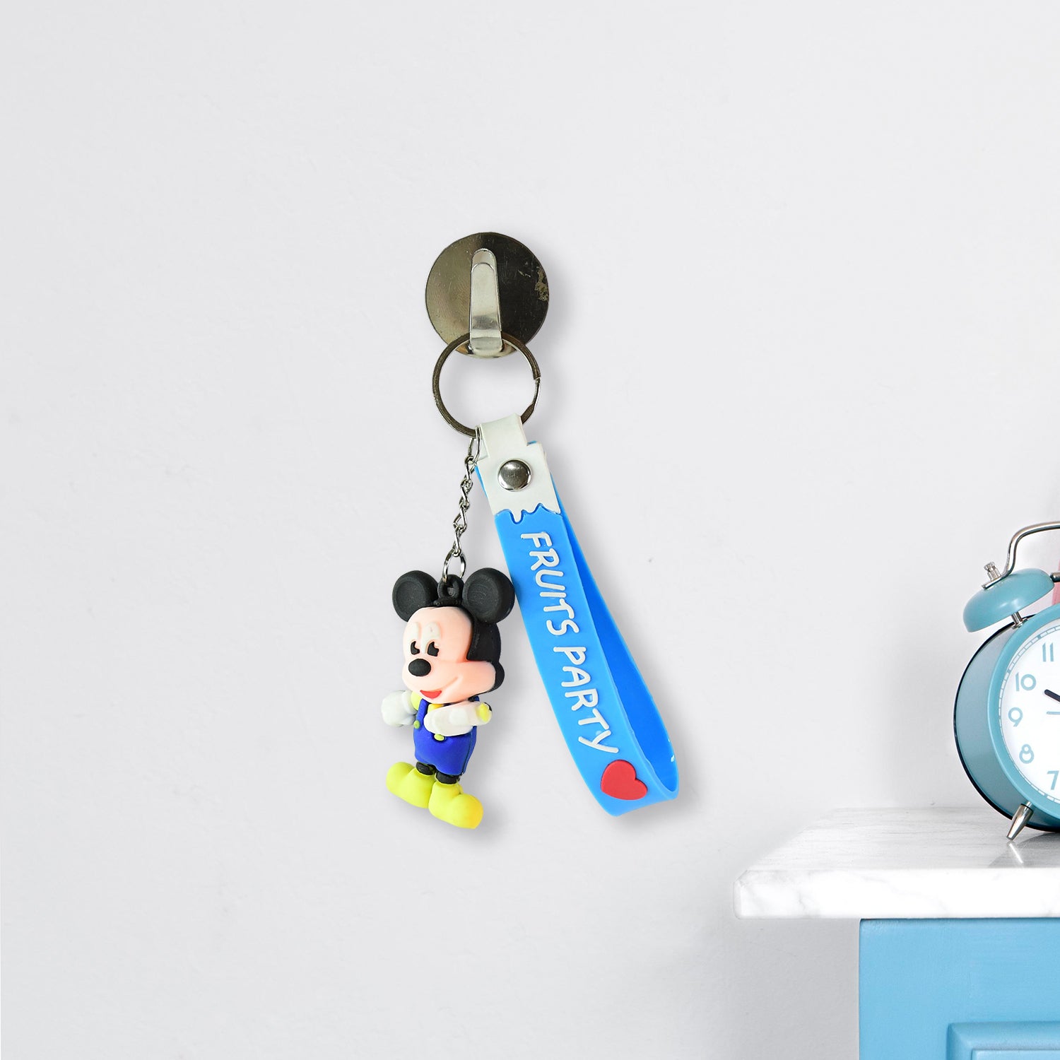 Cute Cartoon Silicone 3D Key Chain with Metal Hook & Strap (Pack of 1) Cute Cartoon Silicone 3D Key Chain with Metal Hook & Strap (Pack of 1)